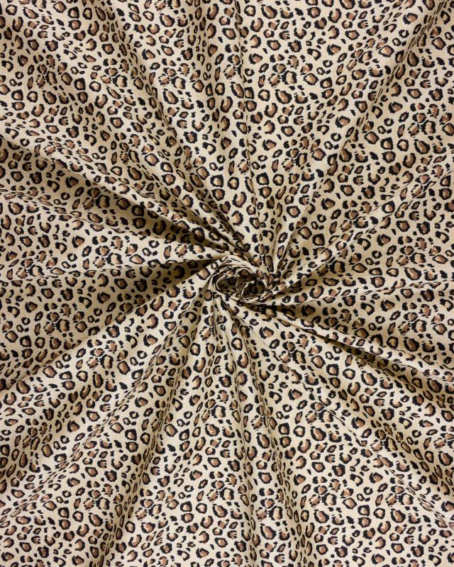  Leopard cotton poplin Sand - Tissushop